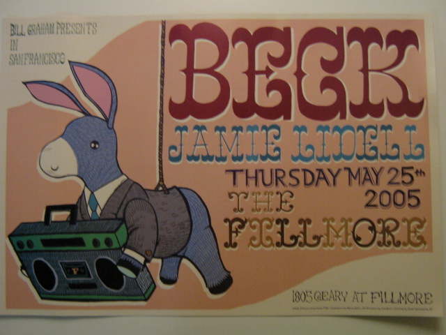 a concert poster, mistakenly saying 2005